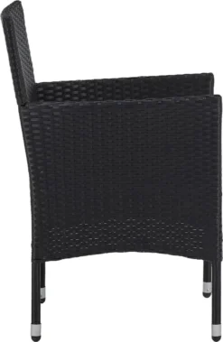 VidaXL Garten-Essstühle 2 Stk. Poly Rattan Schwarz -Angebote Moos Traum Store 763b35e2e97e373261006e63c1e78daf