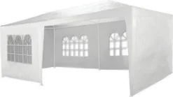 Lifetime Garten Partyzelt 2,5 X 3 X 6 Meter - Bis 70 Personen - 6 Seitenwände Und Fenstern, Gartenzelt Pavillon Für Sonnenschutz - Weiß -Angebote Moos Traum Store 76449d7b1593c8601089c64b2be63322