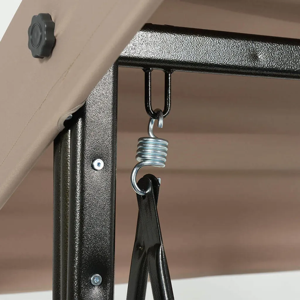 HOME DELUXE - Hollywoodschaukel DESCANSO Beige Doppel Gartenliege Lounge-Pavillon 10 HOME DELUXE - Hollywoodschaukel DESCANSO Beige Doppel Gartenliege Lounge-Pavillon – Bild 10