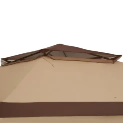 Tectake Faltpavillon Carabobo 3,64x3,64x2,94m - Braun -Angebote Moos Traum Store 776ce141483083c519148cc7e10fb8ec