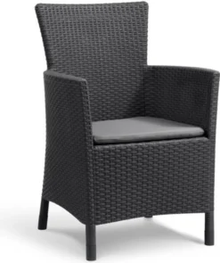 Keter Allibert Balkon- Und Gartenmöbel-Set Rosario Inkl. Sitzauflagen, Farbe Graphit -Angebote Moos Traum Store 78503b6352bcb325c8659520935027c6