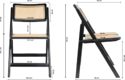 LIM HOME | Interior Trend Essstuhl Klappstuhl Aus Holz Und PVC- Wiener Geflecht | Schwarz 11 LIM HOME | Interior Trend Essstuhl Klappstuhl Aus Holz Und PVC- Wiener Geflecht | Schwarz -Angebote Moos Traum Store 79e4631352409224cdd8809531b5fa40