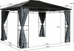Grasekamp Hardtop Pavillon Limone 3x3,6m Inkl. Seitenteile - Doppelstegplatten Hohlkammer Polycarbonat -Angebote Moos Traum Store 7e2c170e88238d03f471d5670cfce83a