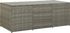 VidaXL Gartenbox Poly Rattan 180x90x75 Cm Grau