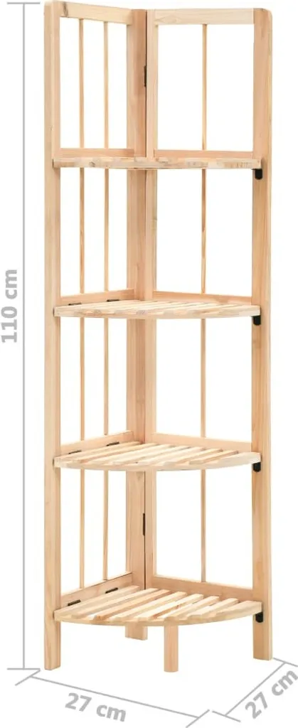 VidaXL Eckregal Zedernholz 27x27x110 Cm 6 VidaXL Eckregal Zedernholz 27x27x110 Cm – Bild 6