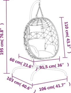 VidaXL Hängesessel Ei Mit Kissen Anthrazit Poly Rattan & Stahl -Angebote Moos Traum Store 7f411417360b0479ed5044ee866cf2a8