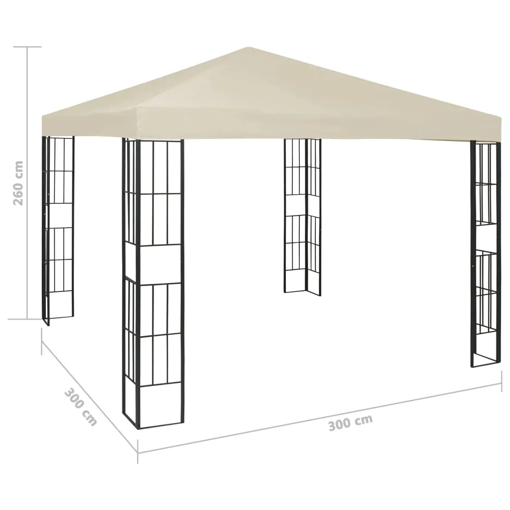 VidaXL Pavillon 3×3 M Creme 6 VidaXL Pavillon 3×3 M Creme – Bild 6