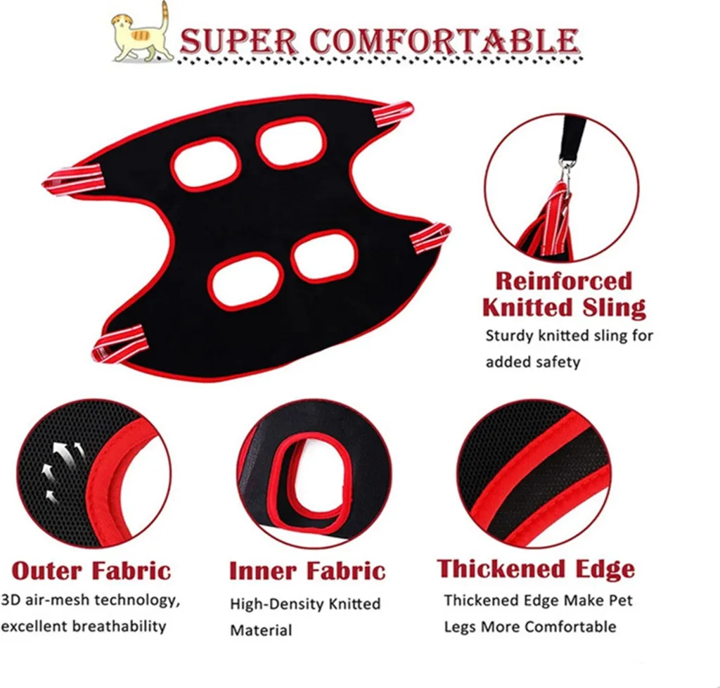 Hundepflege Hängematte Zum Nagelschneiden, Badetasche, Hängematten Helfer, Rückhaltetasche Für Katze, Hund, Rot(XS) 8 Hundepflege Hängematte Zum Nagelschneiden, Badetasche, Hängematten Helfer, Rückhaltetasche Für Katze, Hund, Rot(XS) – Bild 8