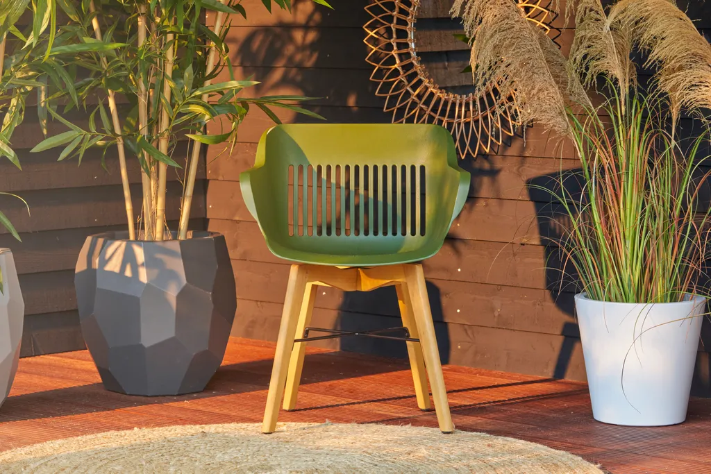 Hartman Outdoor 2er Set Gartenstühle Jill Wood Natur/Dunkelgrün 5 Hartman Outdoor 2er Set Gartenstühle Jill Wood Natur/Dunkelgrün – Bild 5