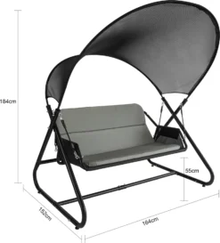 SoBuy OGS58-HG Hollywoodschaukel Schaukelstuhl Gartenschaukel Schwingbank Gartenbank Mit Sonnendach Grau Belastbarkeit 300 Kg BHT Ca: 164x184x152cm 7 SoBuy OGS58-HG Hollywoodschaukel Schaukelstuhl Gartenschaukel Schwingbank Gartenbank Mit Sonnendach Grau Belastbarkeit 300 Kg BHT Ca: 164x184x152cm -Angebote Moos Traum Store 82dc6bbf093ccbdfa77cdf257fc180a6