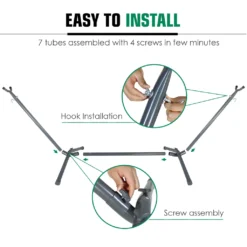 Hängematte Mit Gestell Hängemattengestell Höhen Verstellbar Mit Tragetasche, Color:Grau -Angebote Moos Traum Store 83567d914d8bb0e26b674d0c1c39691d