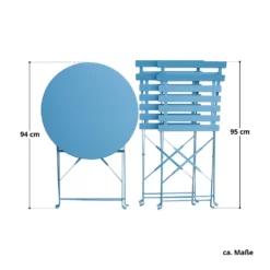 SVITA Bistro-Set 3-teilig Garten-Set Garnitur Metall-Möbel Stuhl Tisch Klapp-Möbel Balkon-Set Blau 9 SVITA Bistro-Set 3-teilig Garten-Set Garnitur Metall-Möbel Stuhl Tisch Klapp-Möbel Balkon-Set Blau -Angebote Moos Traum Store 84b3754023057d5f49dbbecfb1cd876c