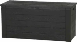 Auflagenbox/Gartenbox "Woody" H 58 X B 120 X T 46 Cm, Holz Optik, Farbe Dunkelbraun; GTS178509 -Angebote Moos Traum Store 8558ec1ddc34f4c8fe9bc04f5c2ef752