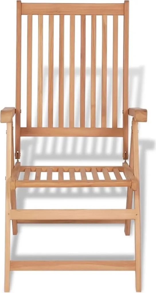 VidaXL Verstellbare Gartenstühle 2 Stk. Massivholz Teak 4 VidaXL Verstellbare Gartenstühle 2 Stk. Massivholz Teak – Bild 4