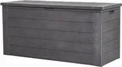 Auflagenbox/Gartenbox "Woody" H 58 X B 120 X T 46 Cm, Holz Optik, Farbe Dunkelbraun; GTS178509 -Angebote Moos Traum Store 8662d6b832c2143ea6f539aa24962f1f