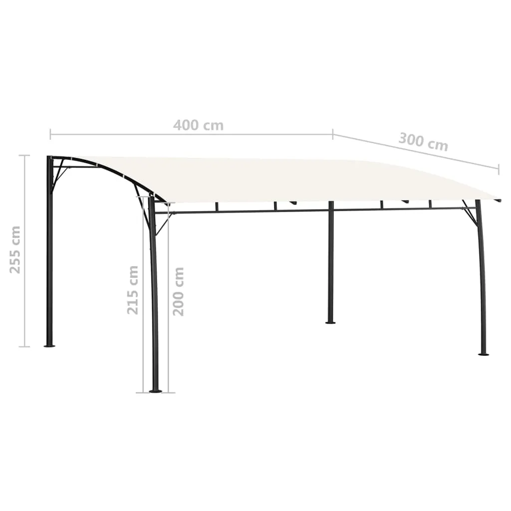 VidaXL Garten-Sonnenschutz 4x3x2,55 M Cremeweiß 6 VidaXL Garten-Sonnenschutz 4x3x2,55 M Cremeweiß – Bild 6