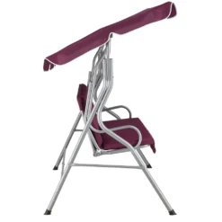 Juskys Hollywoodschaukel 3-Sitzer Mit Dach & Sitzauflage – Gartenschaukel 200 Kg Belastbar – Schaukelbank Für Garten & Terrasse - Rot -Angebote Moos Traum Store 8747d180c676b0bcfa358059f721af60