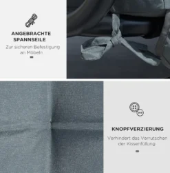 Outsunny Auflagen-Set Für Hollywoodschaukel 170 Cm Stuhlkissen Schaukelauflage Sitzkissen Gartenschaukel Gartenpolster Rückenkissen Seitenkissen Dunkelgrau -Angebote Moos Traum Store 87fef869aa8af6a3d372ee24de6768e2