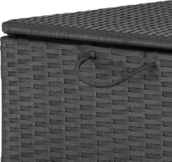 Tectake Auflagenbox Mit Aluminiumgestell Und Rollen 297l, 117x54x64cm - Schwarz -Angebote Moos Traum Store 8900fae447fc310f675a20012e62e078