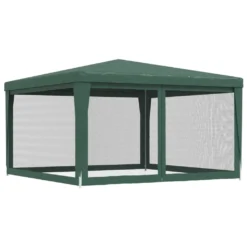 VidaXL Partyzelt Mit 4 Mesh-Seitenwänden Grün 4x4 M HDPE -Angebote Moos Traum Store 8972c094837c21384f668b59d430c77d