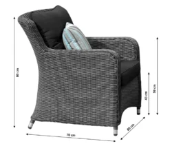 Dehner Geflechtlounge Toska, 4-teilig, Polyrattan, Grau, Inkl. Polster -Angebote Moos Traum Store 8a371eaf7ed00322f88f412b68900807