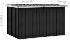 VidaXL Gartenbox Anthrazit 149 X 99 X 93 Cm -Angebote Moos Traum Store 8b128b223b819512cbfd6a18f8e3d13f