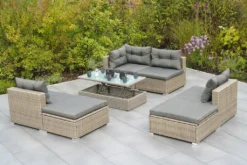 Merxx Multifunktionsecke "Manzano" - Stahlgestell Mit Kunststoffgeflecht Steinbeige, Inkl. Kissen -Angebote Moos Traum Store 8c1a8341cccd35f0d1975ad7f083660b