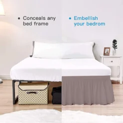 Bettrock, Gebürstetes Polyester, Mit DREI Stoffseiten, Elastischer Staub-Rüschen, Leicht Anzubringen, Polyester -Angebote Moos Traum Store 8c5db97d6e432e71c1ca2ea5579924e6