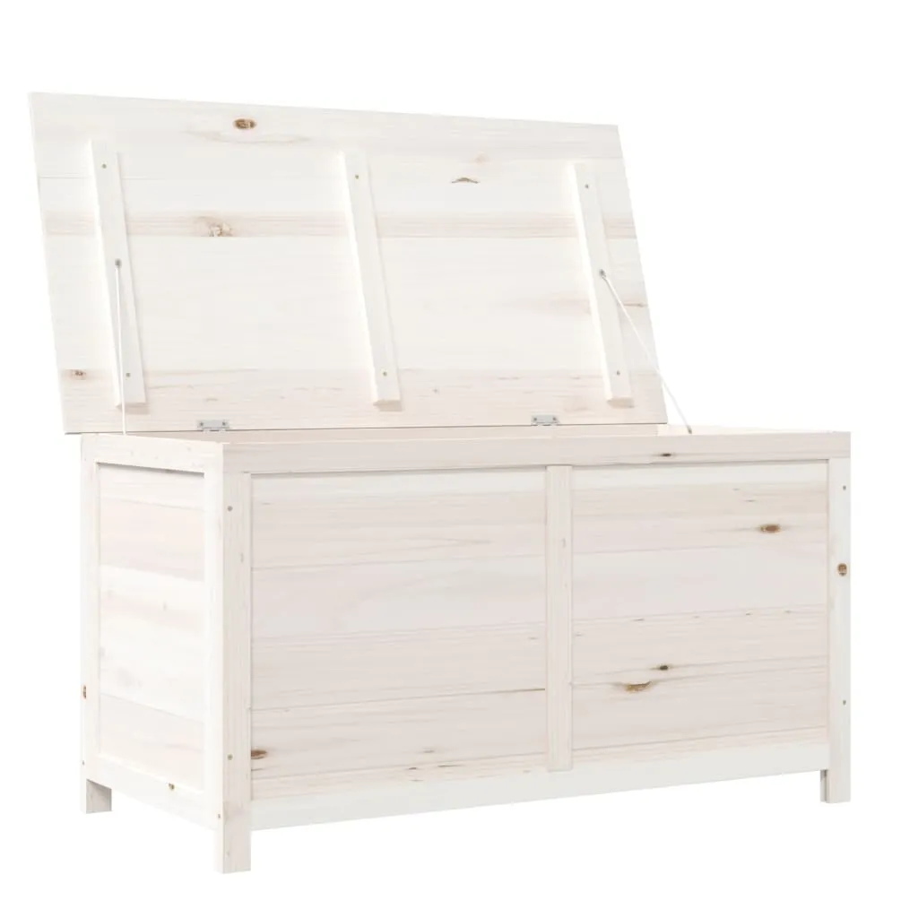 VidaXL Outdoor-Kissenbox Weiß 100x50x56 Cm Massivholz Tanne 5 VidaXL Outdoor-Kissenbox Weiß 100x50x56 Cm Massivholz Tanne – Bild 5