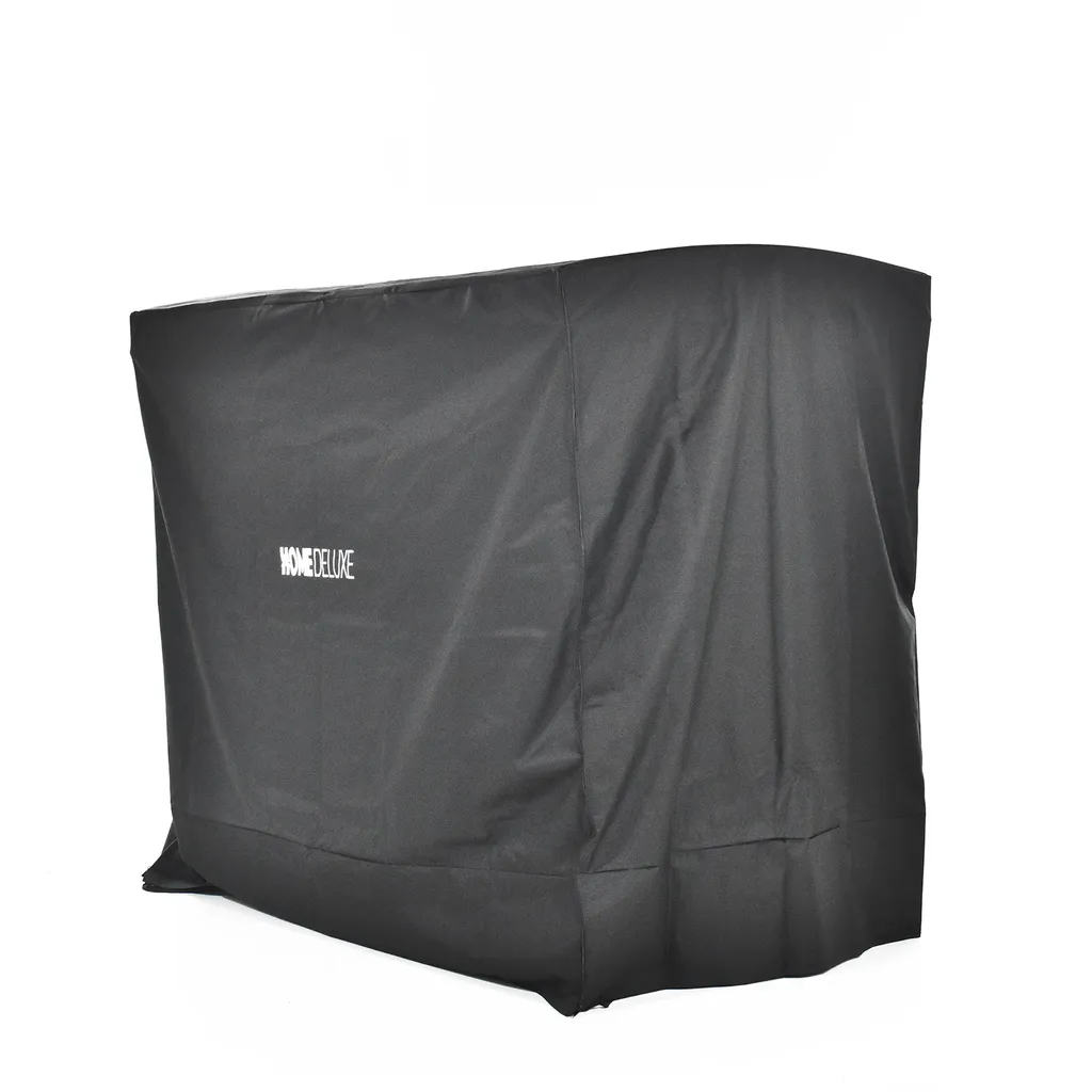 HOME DELUXE - Hollywoodschaukel DESCANSO Grau Doppel Gartenliege Lounge-Pavillon Mit Abdeckung 11 HOME DELUXE - Hollywoodschaukel DESCANSO Grau Doppel Gartenliege Lounge-Pavillon Mit Abdeckung – Bild 11