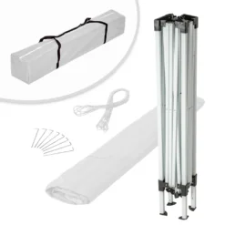 Tectake Faltbarer Garten Pavillon 3x3m - Weiß -Angebote Moos Traum Store 8e2fee19f62a403fa766b192165b42a3