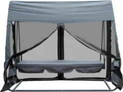 Outsunny Hollywoodschaukel Schaukelbank Gartenliege 3-Sitzer Mit Seitenwänden Grau 240x140x197cm -Angebote Moos Traum Store 8f0bc3b3949ce233f6e25e4a2cca285c