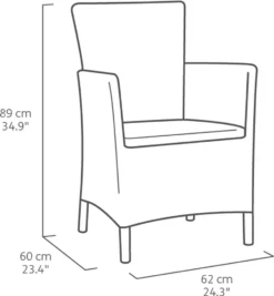 Keter Allibert Balkon- Und Gartenmöbel-Set Rosario Inkl. Sitzauflagen, Farbe Graphit -Angebote Moos Traum Store 90021b7d82dcf7f9ad1501be5d791ff0