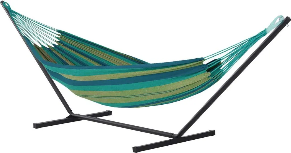 Outsunny Hängemattengestell Für Hängematten Hängemattenständer Mit Haken Garten Strand Metall 360 X 92 X 115 Cm Bis 120 Kg 2 Outsunny Hängemattengestell Für Hängematten Hängemattenständer Mit Haken Garten Strand Metall 360 X 92 X 115 Cm Bis 120 Kg – Bild 2