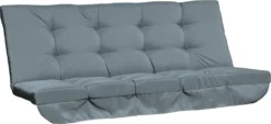 Outsunny Auflagen-Set Für Hollywoodschaukel 170 Cm Stuhlkissen Schaukelauflage Sitzkissen Gartenschaukel Gartenpolster Rückenkissen Seitenkissen Dunkelgrau