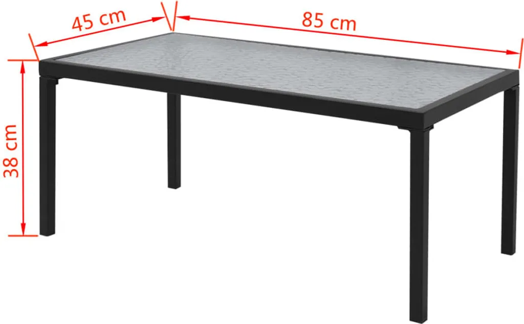 VidaXL 4-tlg. Garten-Lounge-Set Textilene Schwarz 8 VidaXL 4-tlg. Garten-Lounge-Set Textilene Schwarz – Bild 8