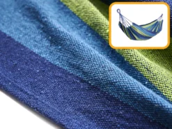 Ikonka, Doppelte Hängematte 200x150 Verstärkt Blau+ Montagesatz -Angebote Moos Traum Store 90b13f07fca47bb93d6c12fef19c09fb