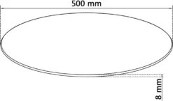 VidaXL Tischplatte Aus Gehärtetem Glas Rund 500 Mm -Angebote Moos Traum Store 91e1285d37063fe6e4e21210fa190ae1