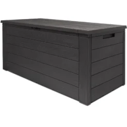 Deubois Aufbewahrungsbox Anthrazit 120 X 46 X 57cm - Außenbereich - Geeignet Für Terrasse, Balkon Und Garten