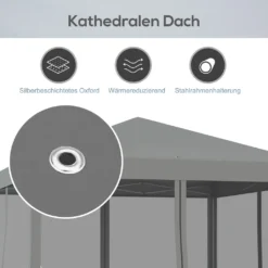 Outsunny Faltpavillon Pavillon Faltzelt Mit Seitenwänden Inkl. Tragetasche Metall+Oxford Hellgrau+Schwarz 3x3m 13 Outsunny Faltpavillon Pavillon Faltzelt Mit Seitenwänden Inkl. Tragetasche Metall+Oxford Hellgrau+Schwarz 3x3m -Angebote Moos Traum Store 92fad6355321d51838dce2281984e32c