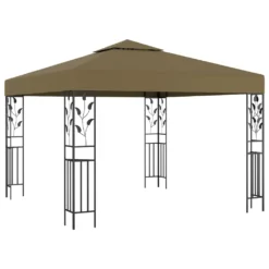 VidaXL Pavillon Mit LED-Lichterkette 3x3 M Taupe -Angebote Moos Traum Store 9373b817392aa18cc63b93c2ca580b35