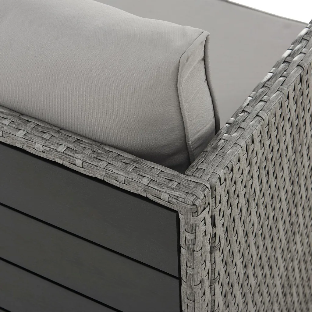 Juskys 2in1 Polyrattan Relax Gartenmöbel Set Jamaika - Tisch, Gartenlounge Sofa - Balkonmöbel Sitzgruppe Für Balkon, Garten - Outdoor Lounge Grau 14 Juskys 2in1 Polyrattan Relax Gartenmöbel Set Jamaika - Tisch, Gartenlounge Sofa - Balkonmöbel Sitzgruppe Für Balkon, Garten - Outdoor Lounge Grau – Bild 14