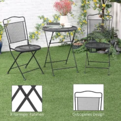 Outsunny Sitzgruppe 3-teilige Essgruppe Bistro-Set Gartenmöbel-Set Balkonmöbel Set 1 Tisch+2 Stühle Mit Schirmloch Terrasse Metall Schwarz 15 Outsunny Sitzgruppe 3-teilige Essgruppe Bistro-Set Gartenmöbel-Set Balkonmöbel Set 1 Tisch+2 Stühle Mit Schirmloch Terrasse Metall Schwarz -Angebote Moos Traum Store 944759c74f3ec76fb56418ea75478267