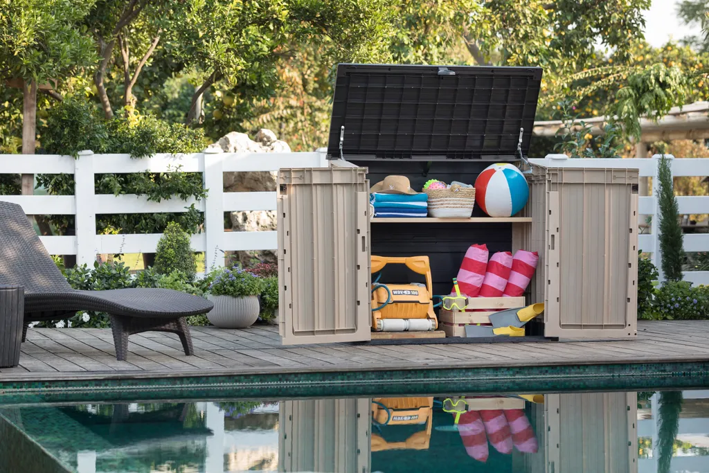 Keter Universalbox Store It Out MIDI Woodland, Ca. H 110 X B 132 X T 74 Cm, Farbe: Braun 13 Keter Universalbox Store It Out MIDI Woodland, Ca. H 110 X B 132 X T 74 Cm, Farbe: Braun – Bild 13