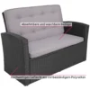 Tectake Rattan Lounge Bari - Schwarz