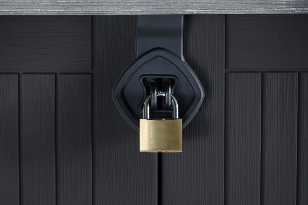 Keter Universalbox Store It Out MIDI Woodland, Ca. H 110 X B 132 X T 74 Cm, Farbe: Schwarz 8 Keter Universalbox Store It Out MIDI Woodland, Ca. H 110 X B 132 X T 74 Cm, Farbe: Schwarz – Bild 8