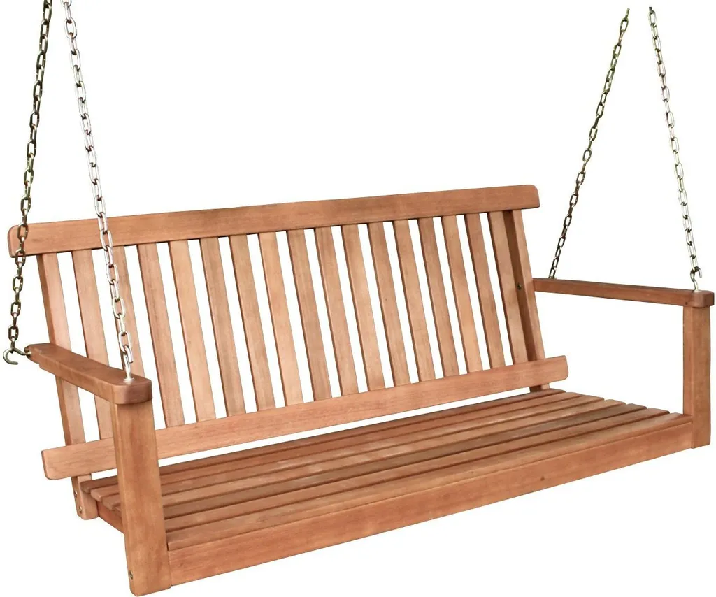 Hängebank COLUMBIA Eukalyptus 130 Cm L Gartenbank Bank Hollywoodschaukel Holz Aufhängen 4 Hängebank COLUMBIA Eukalyptus 130 Cm L Gartenbank Bank Hollywoodschaukel Holz Aufhängen – Bild 4