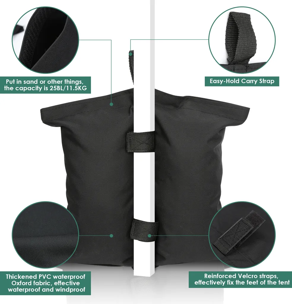 EINFEBEN 4x Set Pavillon Sandsäcke Pavillons & Partyzelte Zelt Sandsack Beschwerung Standfüße Gewichte Camping 3 EINFEBEN 4x Set Pavillon Sandsäcke Pavillons & Partyzelte Zelt Sandsack Beschwerung Standfüße Gewichte Camping – Bild 3