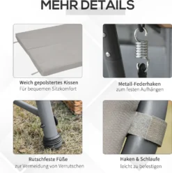 Outsunny 3-Sitzer Hollywoodschaukel Schaukelstuhl 2-in-1 Gartenliege Mit Sonnendach Winkeleinstellbar Stahl Polyester Outdoor Hellbraun 218 X 120 X 168 Cm 10 Outsunny 3-Sitzer Hollywoodschaukel Schaukelstuhl 2-in-1 Gartenliege Mit Sonnendach Winkeleinstellbar Stahl Polyester Outdoor Hellbraun 218 X 120 X 168 Cm -Angebote Moos Traum Store 99556bd11836aed2ce4c4721636599dc