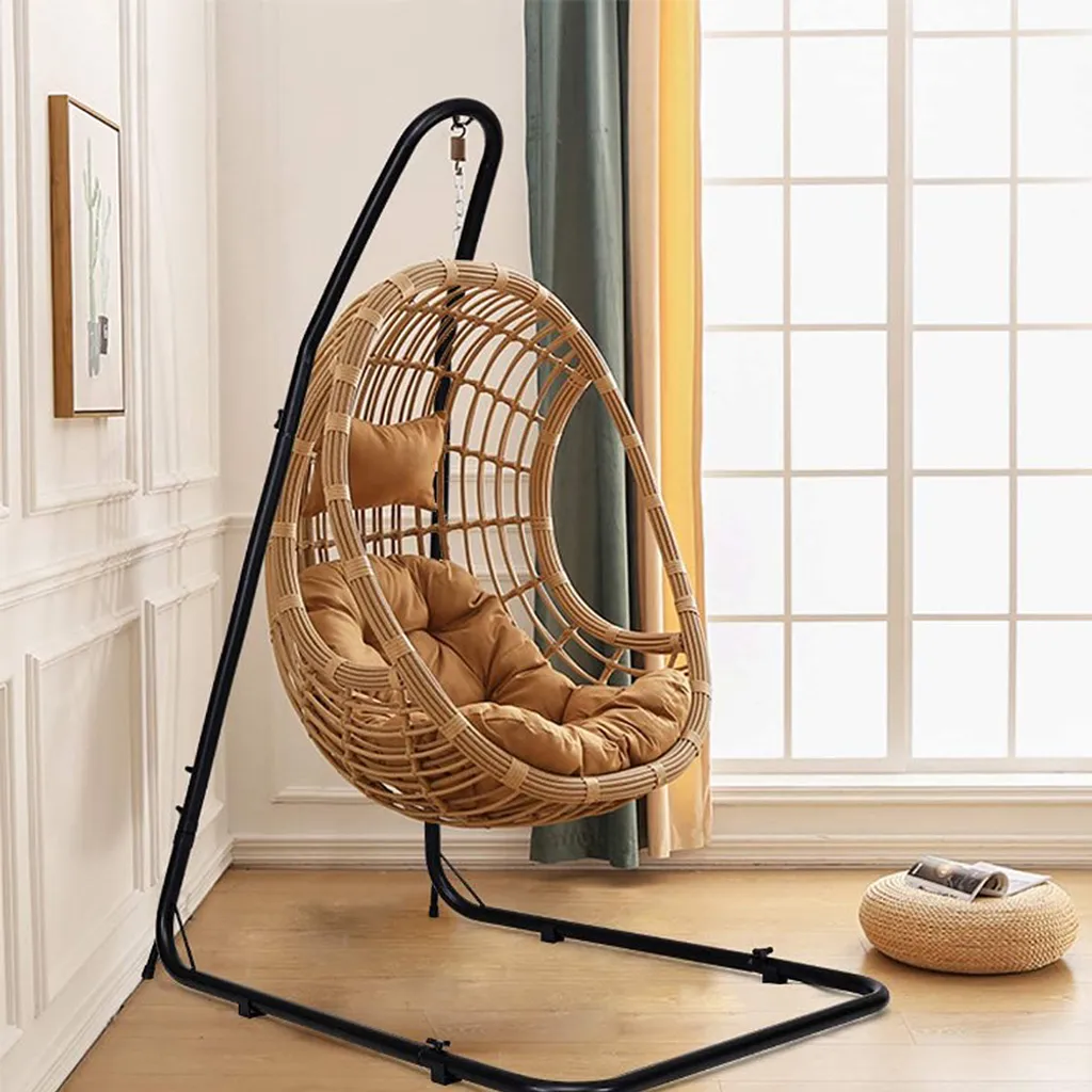 WYCTIN Hängesesselgestell Hängesitz Gestell 150KG Metall Hoehenverstellbar 115*135*(200-250cm Ohne Hängematte 1 WYCTIN Hängesesselgestell Hängesitz Gestell 150KG Metall Hoehenverstellbar 115*135*(200-250cm Ohne Hängematte